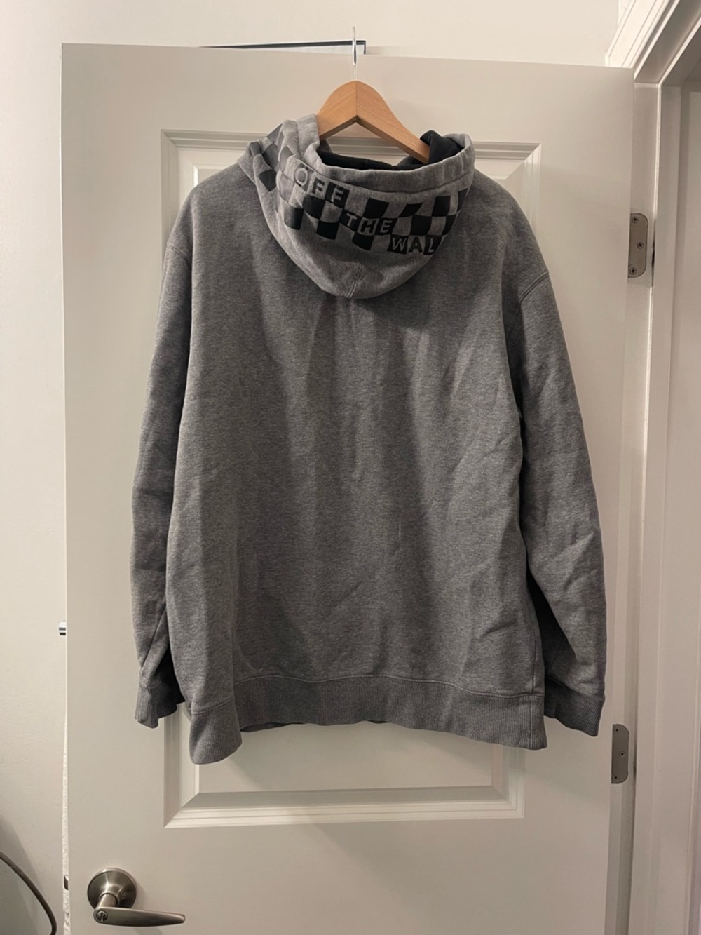Vans Gray Hoodie with Black Logo "Off The Wall" - Picture 2 of 4